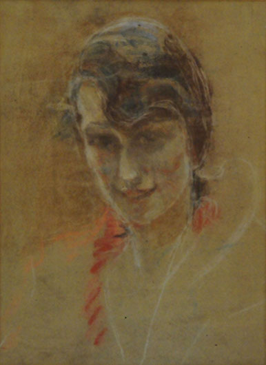 Autoportrait au pastel de Charlotte Roimarmier